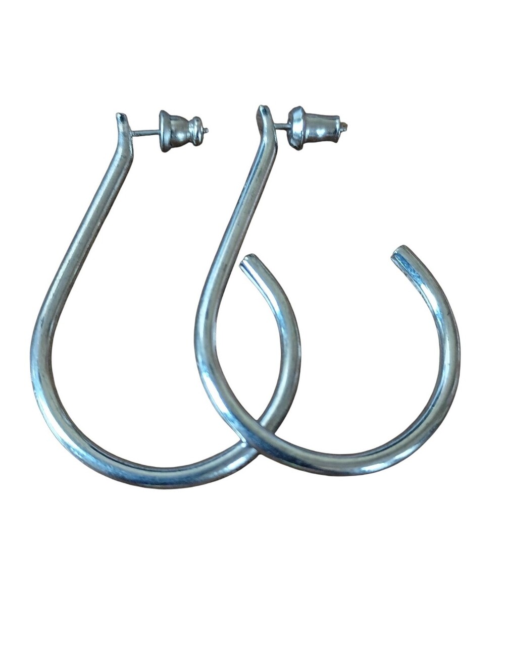 Fashion Jewelry Silver Open Hoop Earrings - Women Accessories
